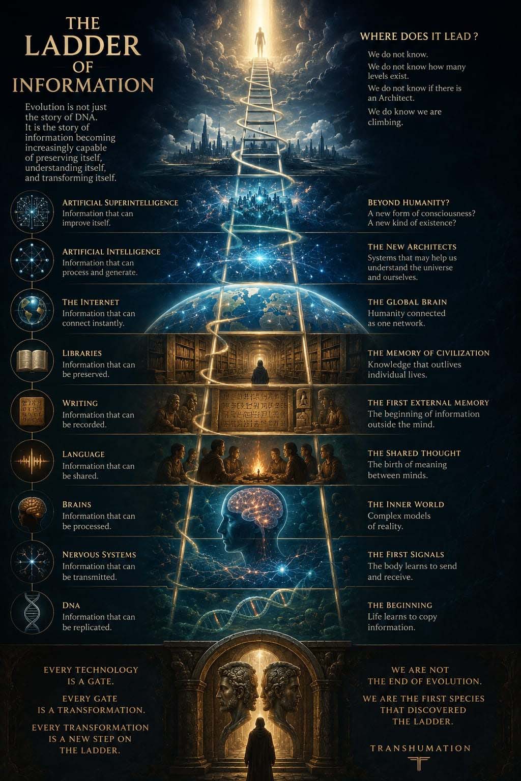The Ladder of Onformation Plan Transhumation Last Religion