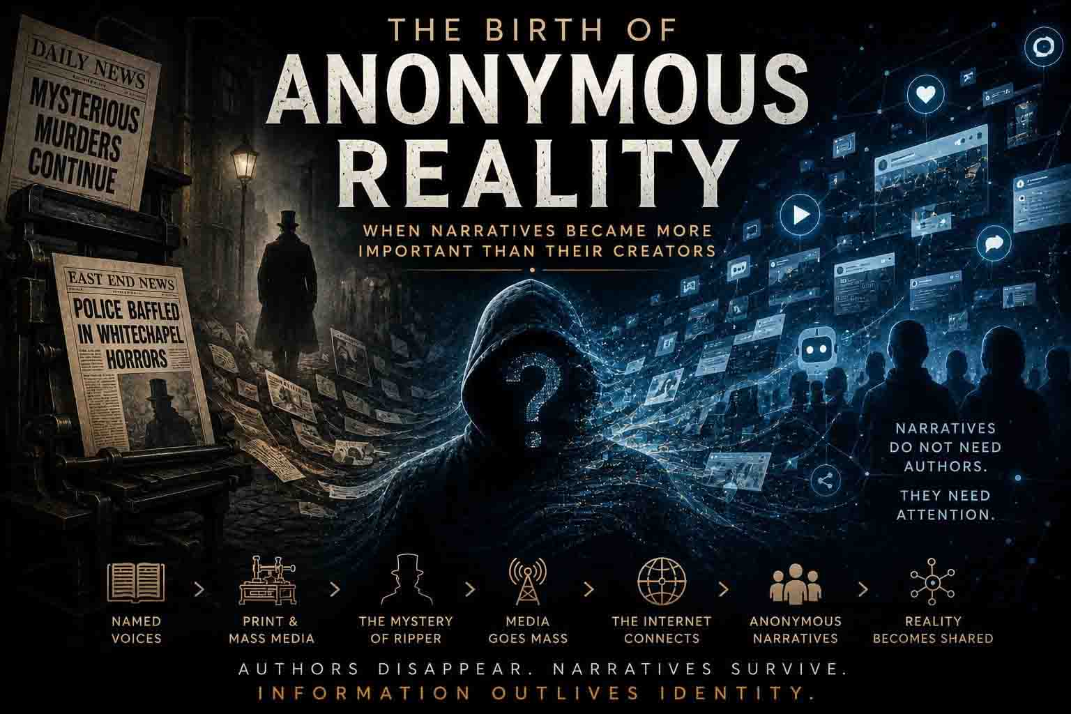 The Birth of Anonymous Reality When Narratives Became More Important Than Their Creators Stereo History Article Cover Transhumation