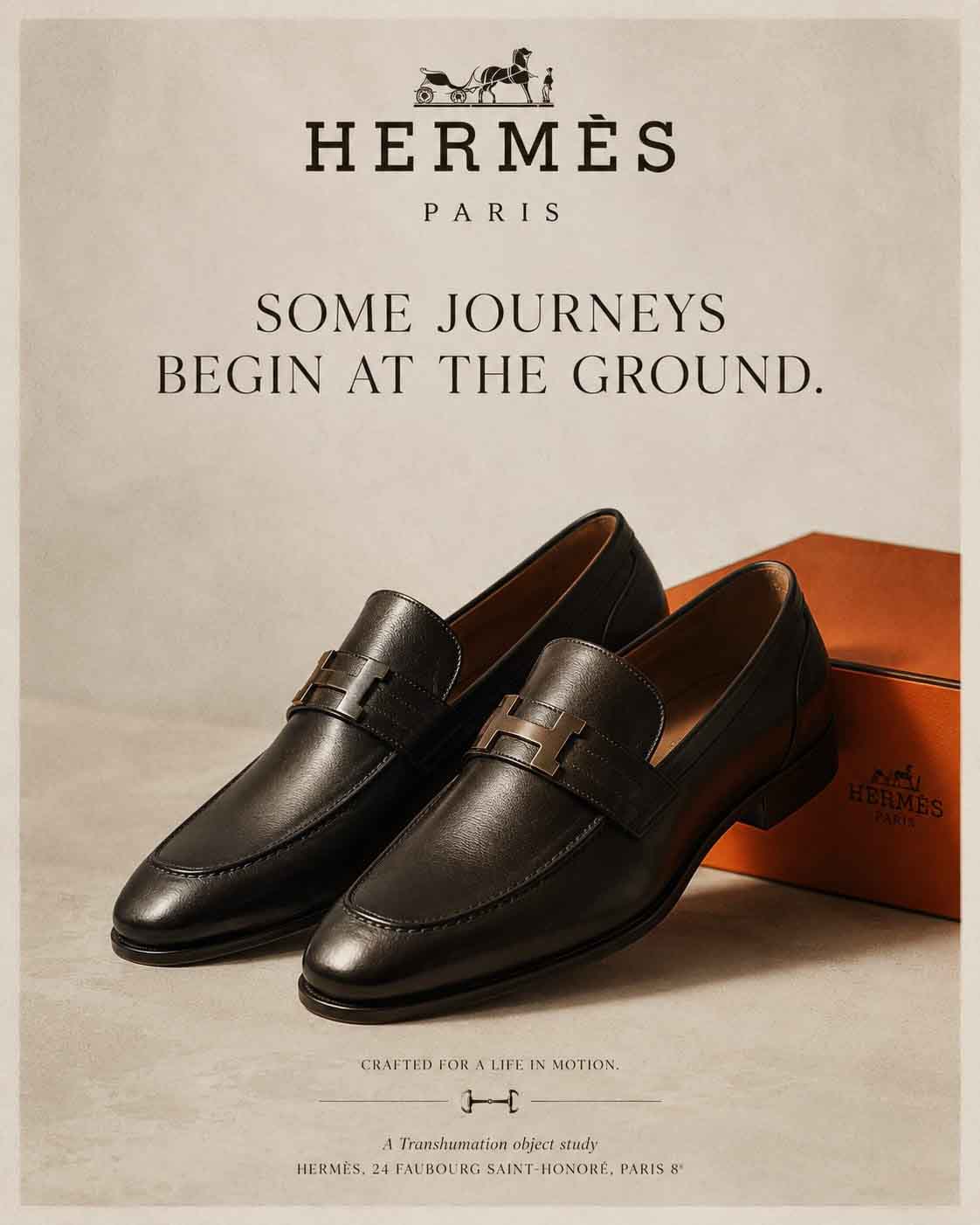 Transhumation Fake Ad Hermes Shoes