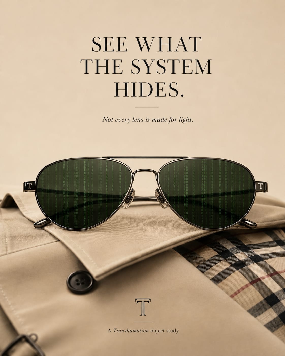 Transhumation Fake Ad Matrix Glasses