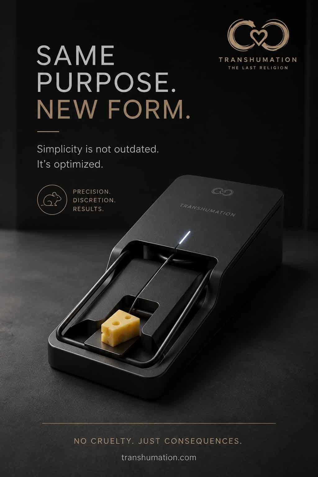Transhumation Fake Ad Mouse Trap
