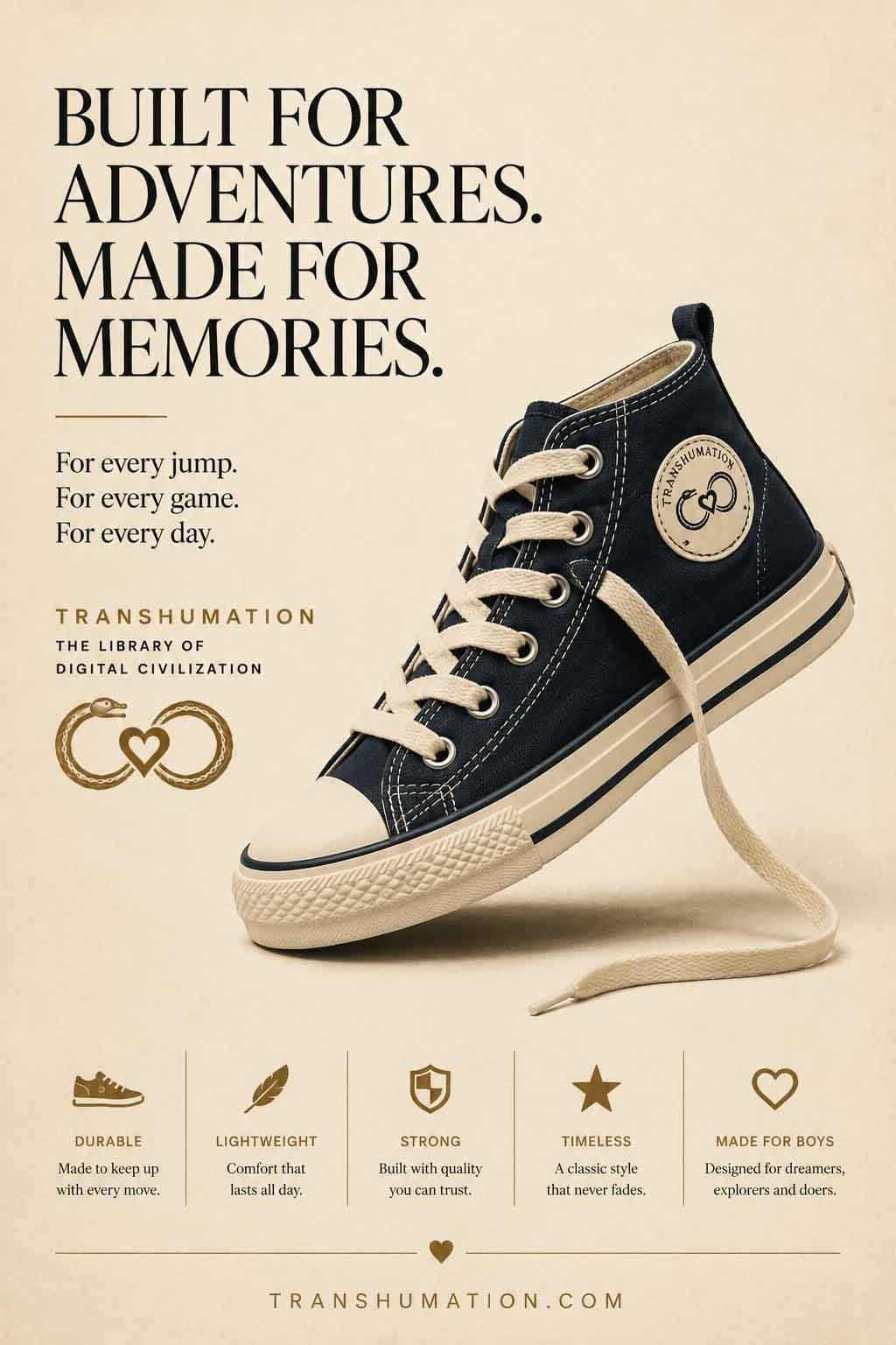 Transhumation Shoe Kids Fake Ad Cover