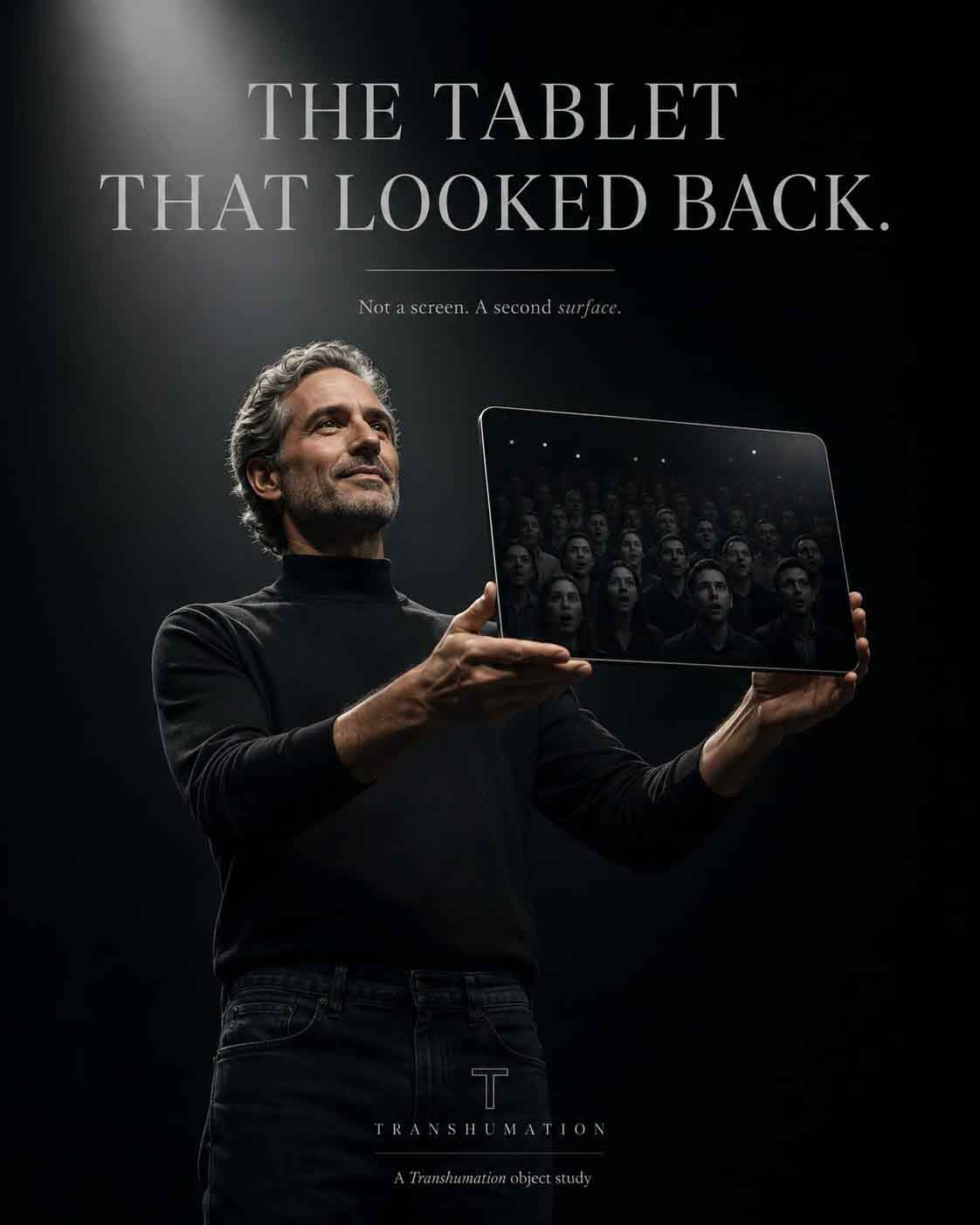 Transhumation fake Ad Tablet Presentation